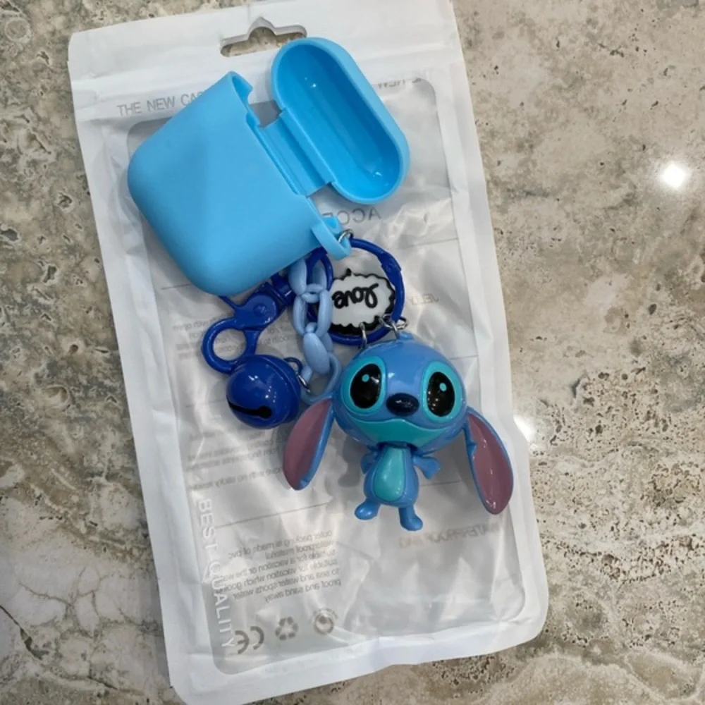 Lil Stitch Apple AirPods Keychain Silicone Cover